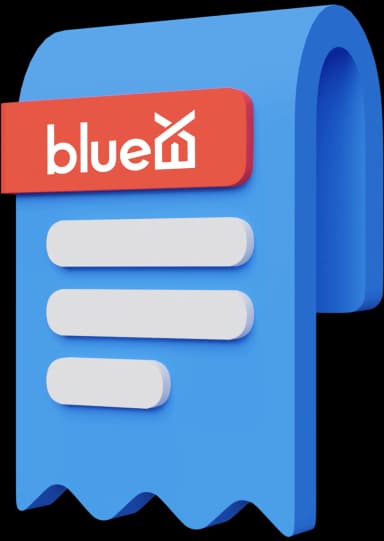 Blue Ex courier shipping label generated by Orio OMS