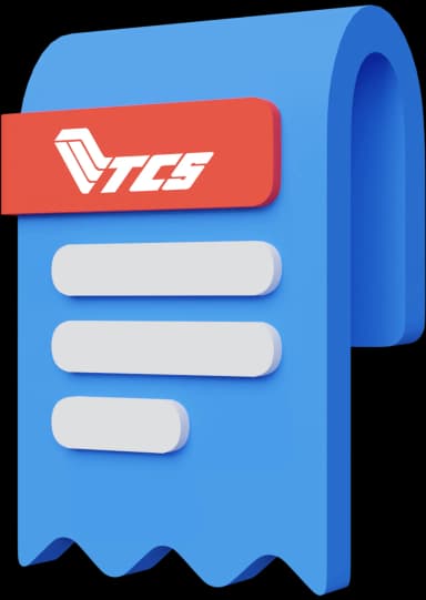TCS courier shipping label generated by Orio OMS